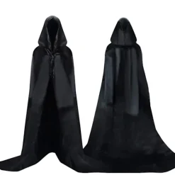 Darth Vader Svart Hooded Cape för Halloween & Cosplay (L)[JSR]> Dräkter