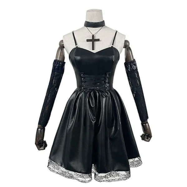 Death Note Cosplay Kostym Misa Amane Anime Peruk Klänningsset Uniform Halloween Party Endast Peruk One Size> Peruker