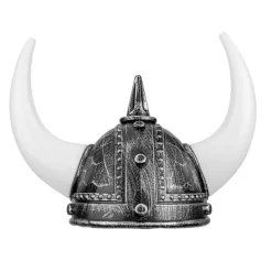 Dekorerad hornhjälm Viking stil huvudbonad maskerad vuxenkostym (30X26 cm, sorterade färger 2)> Huvudbonader