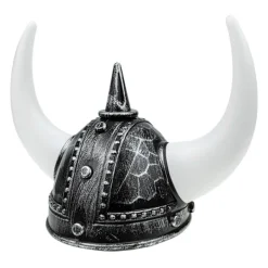 Dekorerad hornhjälm Viking stil huvudbonad maskerad vuxenkostym (30X26 cm, sorterade färger 2)> Huvudbonader