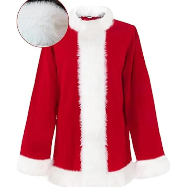 7-delad Grinch-dräkt för julcosplay, vuxen tomtekostymset + A-Perfet 7PCS komplett klädset 7PCS komplett klädset L> Dräkter