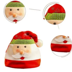 ATELA 2-delad julhatt - julhatt för vuxna och barn (Golden Wood + Jultomten)><noscript><img width=