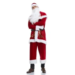 Holocky 8-delad Jultomte Kostym för Herrar - Festkläder för Julen 2XL><noscript><img width=