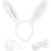 3-delad kanin utklädningsset påskkanin öron set kaninsvans för barn vuxna halloween påsk kostymfest cosplay kostym dekoration> Tillbehör