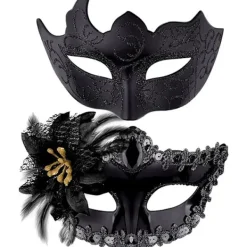 2-delad Maskerset för Par - Venetianskt Maskeraddräkt - Plast> Masker