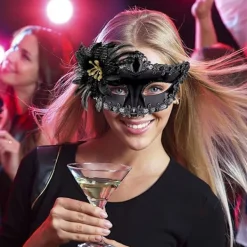 2-delad Maskerset för Par - Venetianskt Maskeraddräkt - Plast><noscript><img width=