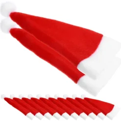 15-delad mini tomteluva kopp flaskhållare jul tomteluva bestickhållare jul bestickhållare (13.50X5.70X5.70CM, röd)> Tillbehör