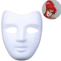 10-delad set DIY vit mask för målning enkel tom stil 3 KLB> Masker