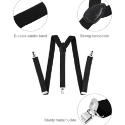 5-delad 1920-tals Gatsby Gangster-set för män 30-tals Manhattan Gangster Basker Y-formade hängslen><noscript><img width=