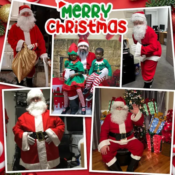 10-delad tomtekostym, julkostym (Storlek XL)> Dräkter