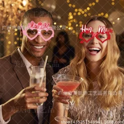 6-delade Alla hjärtans dag festdekoration papper kärleksglasögon><noscript><img width=