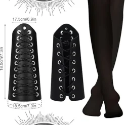 5-delars kostymset för kvinnor, medeltida huvförsedd mantel, älvörontillbehör för Halloween-rollspel (svart, storlek L)><noscript><img width=