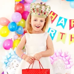 4-delars Kung & Drottning Kronset - Huvudbonader & Kostymtillbehör för Barn & Vuxna Födelsedagsfester><noscript><img width=