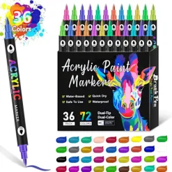 12-delars set med nagelkonstpennor med 0,5 mm fin spets för exakt klotter och ritning.><noscript><img width=