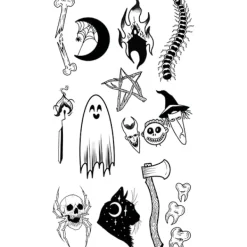 INF 14-delat temporärt tatueringsset> Smink