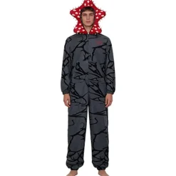 Demogorgon Kostym Onesie - Stranger Things Fleece Pyjamas, Varma Halloween Jul Sovkläder M> Dräkter