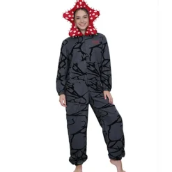 Demogorgon Kostym Onesie - Stranger Things Fleece Pyjamas, Varma Halloween Jul Sovkläder M> Dräkter