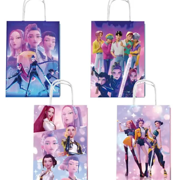 Best Trade Demon Hunter Birthday Party Supplies Set: porslin, banderoll, tårtpålägg och ballonger för barn tattoos-500pcs> Smink