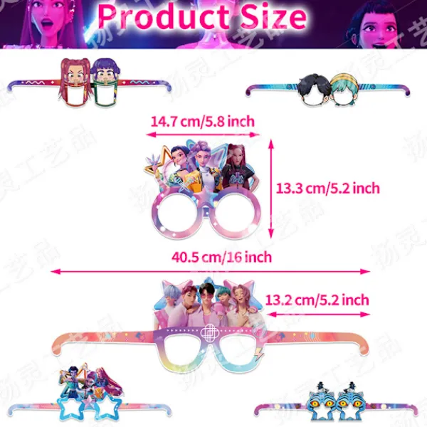 Demon Hunter Häxglasögon 12-pack Fest Papper Dekorationer Rekvisita> Tillbehör