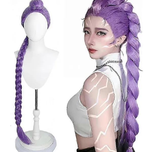 Demon Hunter Kostym Rumi Peruk Rumi Cosplay Peruk Anime Zoey Mira Peruk Kvinnors Långt Rakt Håraccessoarer - Perfet> Peruker