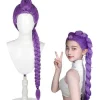Demon Hunters Kostym Peruker Cosplay för Barn, Rumi Kostym Peruker Lila Flätor Peruk Halloween Cosplay Rekvisita, Anime Cosplay Peruk-lingling}[DS]> Peruker