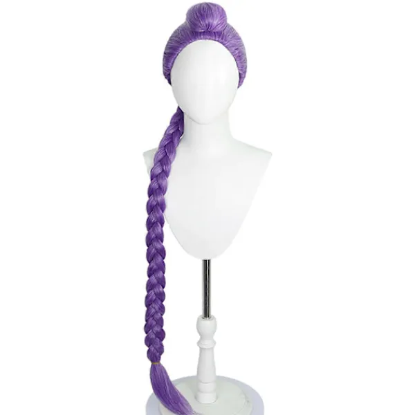 Demon Hunters Kostym Rumi Peruk Realistisk Anime Cosplay Peruk för Cosplay Konvent (FMY) Svart lila Zoey_max> Peruker