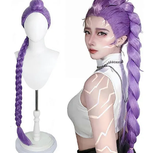 Demon Hunters Kostym Rumi Peruk Realistisk Anime Cosplay Peruk för Cosplay Konvent (FMY) Lila Rumi> Peruker