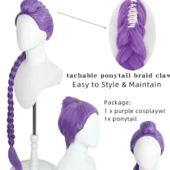 Demon k-pop Hunters Kostym Rumi Peruk mira zoe Realistisk Anime Cosplay Peruk för Cosplay-konvent><noscript><img width=