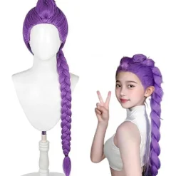 Demon K-pop Hunters Kostym Rumi Peruk Mira Zoe Realistisk Anime Cosplay Peruk för Cosplay-konvent Lila Rumi Rumi【Peruk】[GPA] child> Peruker