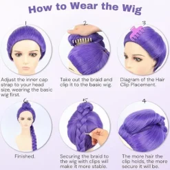 Demon K-pop Hunters Kostym Rumi Peruk Mira Zoe Realistisk Anime Cosplay Peruk för Cosplay Konvent><noscript><img width=