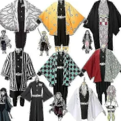 Demon Slayer Cosplay Kostymset Vuxen Tanjiro Nezuko Kostym Kochou Shinobu> Dräkter