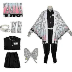 Demon Slayer Cosplay Kostymset Vuxen Tanjiro Nezuko Kostym Kochou Shinobu> Dräkter