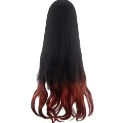 Demon Slayer Kamado Nezuko Cosplay Syntetisk Peruk Vågigt Hår Hela Peruker><noscript><img width=