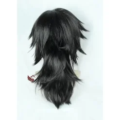 Demon Slayer Kimetsu no Yaiba Tomioka Giyuu Cosplay Peruk Svart Clip Hästsvans Värmebeständigt Syntetiskt Hår Anime Peruker + Perukmössa One Size><noscript><img width=
