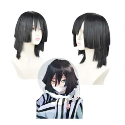 Demon Slayer: Kimetsu no Yaiba Peruk Cosplay: Iguro Kobana> Peruker