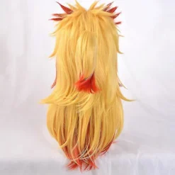 Demon Slayer Rengoku Kyoujurou Cosplay Kostym Kimono Uniform Outfit Halloween Party Anime Rollspel Fancy Dress Set-c Endast One Size - Wig><noscript><img width=