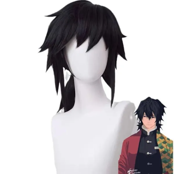 Demon Slayer Serie Cosplay Peruk - Tomioka Giyu> Peruker
