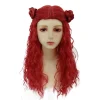 Descendants 4: Röd Lockig och Vågig Peruk för Halloweenfest och Cosplay> Peruker