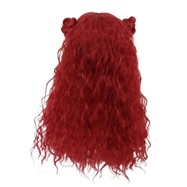 Descendants 4: Röd Lockig och Vågig Peruk för Halloweenfest och Cosplay> Peruker
