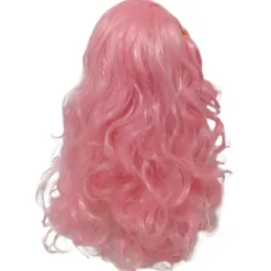 Descendants 4: The Rise of Red Lång rosa lockig våg peruk för vuxna kvinnor Cosplay Kostym för Halloween Karneval Party Rekvisita><noscript><img width=