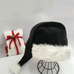 Dhrs Svart Tomteluva - Vuxen Deluxe Svart och Vit Julhatt Pack 2 St><noscript><img width=