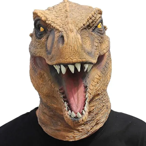 Dinosaurie Mask Latex Dinosauriehuvud Mask Nyhet Halloween Kostymfest Djur Jurassic Huvud Mask> Masker