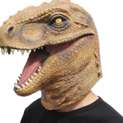 Dinosaurie Mask Latex Dinosauriehuvud Mask Nyhet Halloween Kostymfest Djur Jurassic Huvud Mask><noscript><img width=