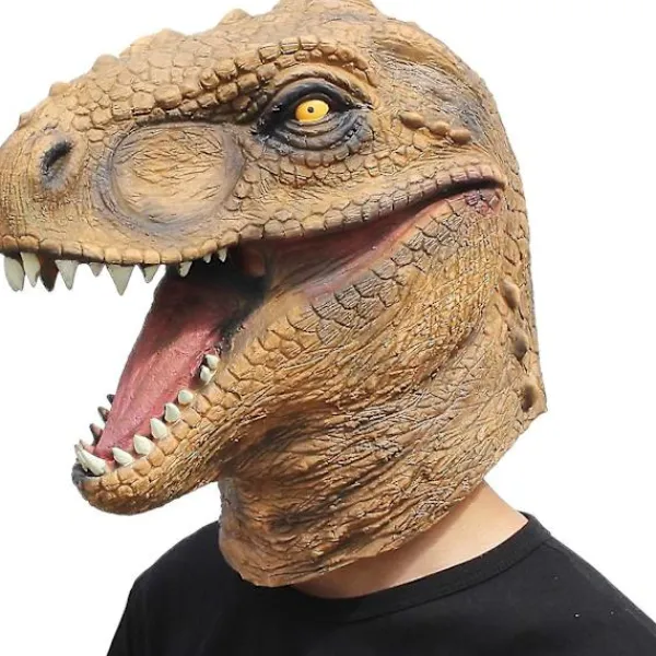 Dinosaurie Mask Latex Dinosauriehuvud Mask Nyhet Halloween Kostymfest Djur Jurassic Huvud Mask> Masker