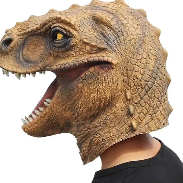 Dinosaurie Mask Latex Dinosauriehuvud Mask Nyhet Halloween Kostymfest Djur Jurassic Huvud Mask> Masker