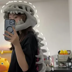 Dinosaurieben Kostym Plysch Hatt Dinosauriepark Exoskelett Plyschleksak Halloween Alla Hjärtans Dag Present för Barn Vuxna As shown><noscript><img width=