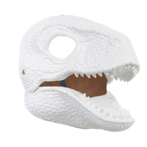 Dinosauriemask Huvudbonad, Jurassic World Dinosaurieleksaker med Öppningsbar Rörlig Käke, Velociraptor Mask & Tyrannosaurus Rex Mask Paket> Masker