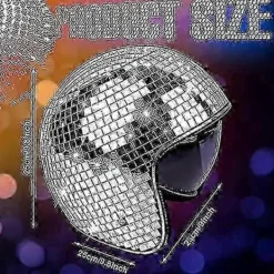 EURL Discohjälm, Discohjälm Cykelhjälm Blank Silver Harley Hjälm Party><noscript><img width=