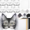 DIY Maskset - Tomma Kattmasker, Fuskpälstyg, Filt Tyg, Plastnät 23 Delar B> Tillbehör