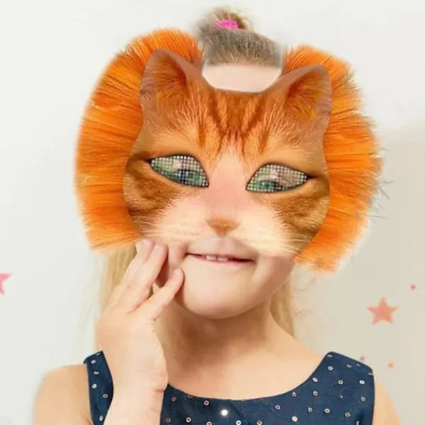 DIY Therian Mask Kit Katt Räv Djuransikte Kudde med Päls Halloween Rollspelsrekvisita för Maskerad Karneval Cosplay Fe,A> Masker